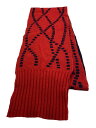 【中古】5連パールモチーフマフラー/--/RED/レディース【服飾雑貨他】