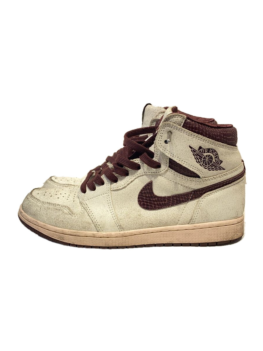 【中古】NIKE◆エア ジョーダン 1 X ア マ マニエール/28cm/WHT【シューズ】