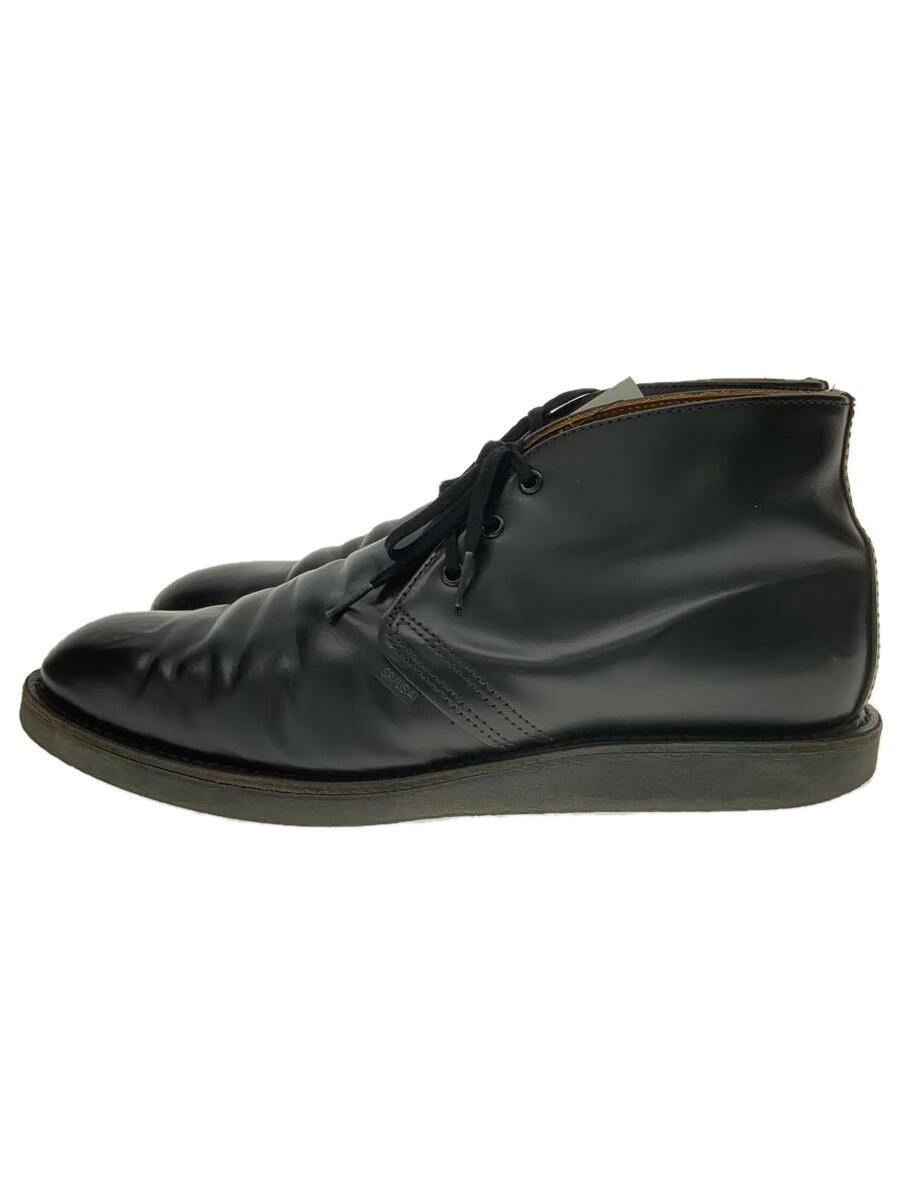 【中古】RED WING◆シューズ ポストマンチャッカ/28cm/BLK/レザー【シューズ】