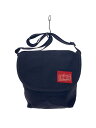 【中古】Manhattan Portage◆ショルダーバッグ/キャンバス/BLK/無地【バッグ】
