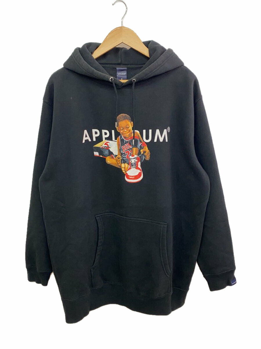 【中古】APPLEBUM◆パーカー/XL/コットン/BLK/無地【メンズウェア】