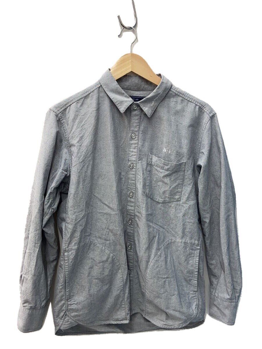 【中古】NEIGHBORHOOD◆長袖シャツ/M/コットン/GRY/無地【メンズウェア】