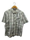 【中古】ARC’TERYX◆半袖シャツ/M/コットン/GRY/グレー/チェック/11625-SS000917【メンズウェア】