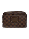 【中古】LOUIS VUITTON◆バムバッグ・ブルックリン_ダミエ・エベヌ_BRW/PVC/BRW【バッグ】