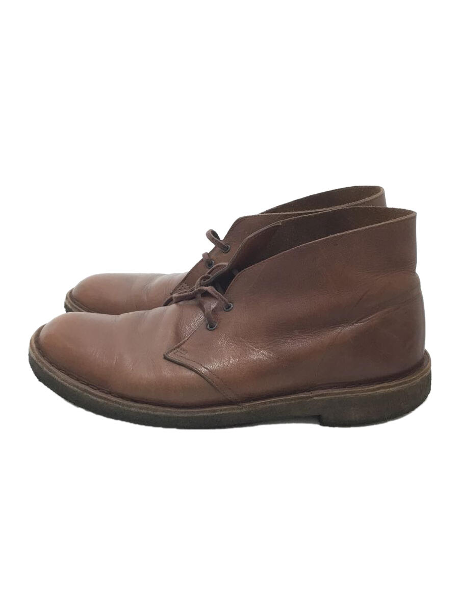 【中古】Clarks◆チャッカブーツ/US9.5/BRW/レザー/13292【シューズ】