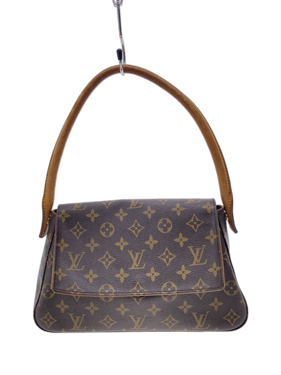 LOUIS VUITTON◆ミニ・ルーピング_モノグラム・キャンバス_BRW/PVC/BRW