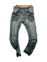 【中古】PPFM◆カーブパンツ/ボトム/M/コットン/インディゴ/無地/35-09pd36d【メンズウェア】