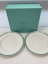 【中古】TIFFANY&Co.◆プレート/2点セット/WHT【キッチン用品】
