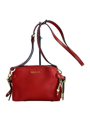 【中古】MICHAEL KORS◆ショルダーバッグ/レザー/RED/無地/30H7GZKM6l【バッグ】 【中古】MICHAEL KORS◆ショルダーバッグ/レザー/RED/無地/30H7GZKM6l【バッグ】