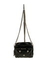 【中古】MIU MIU◆ショルダーバッグ/レザー/BLK【バッグ】