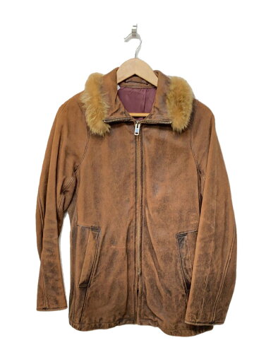 【中古】ABAHOUSE◆Y2K/ラクーンファー/レザージャケット・ブルゾン/2/牛革/BRW/00290010【メンズウェア】 【中古】ABAHOUSE◆Y2K/ラクーンファー/レザージャケット・ブルゾン/2/牛革/BRW/00290010【メンズウェア】