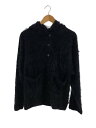 【中古】BALENCIAGA◆フードニットカーディガン/L/ウール/BLK/719001/タグ付/23FW/レディース合わせ//【メンズウェア】