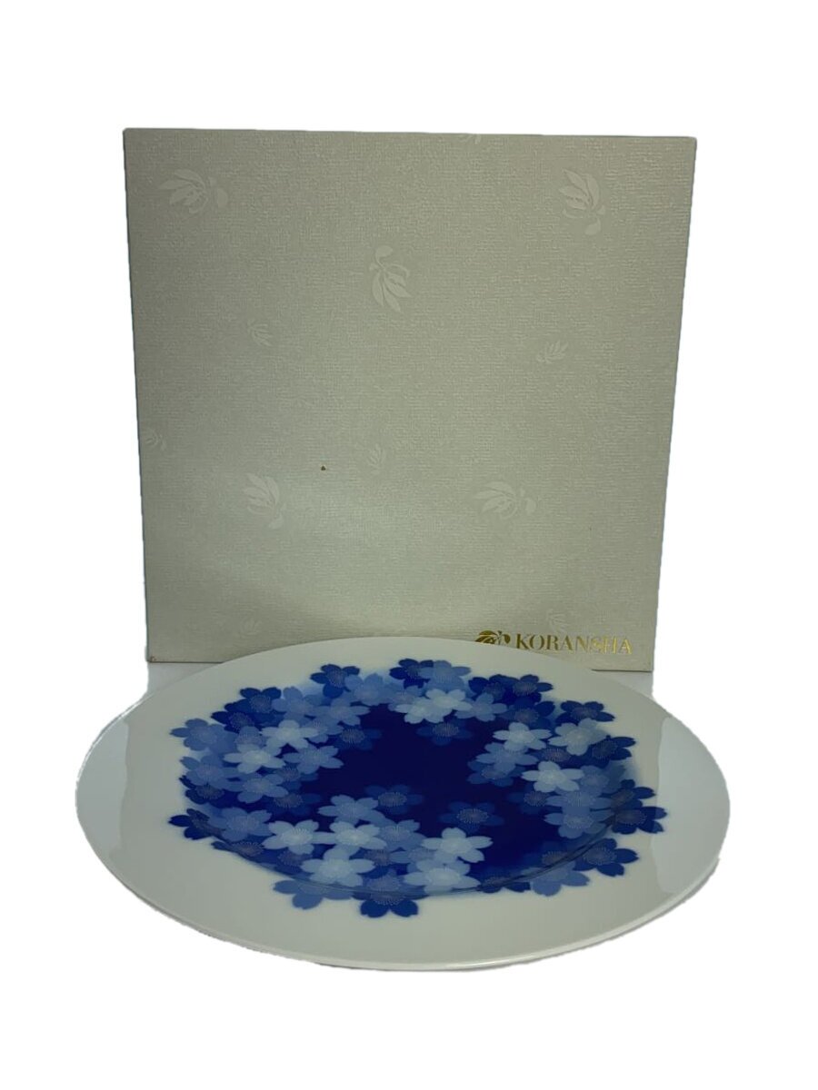 【中古】香蘭社◆プレート/大皿/SAKURA/BLU【キッチン用品】