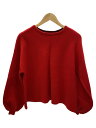 【中古】Brown&Street◆ニット・セーター(厚手)/1/レーヨン/RED/bs4200123【レディースウェア】