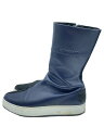 【中古】KADOYA◆ブーツ/--/NVY/レザー/4336/LEATHER HIGH SNEAKER M2【シューズ】(4)