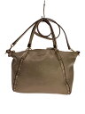 【中古】COACH◆ハンドバッグ/--/BEG/無地【バッグ】