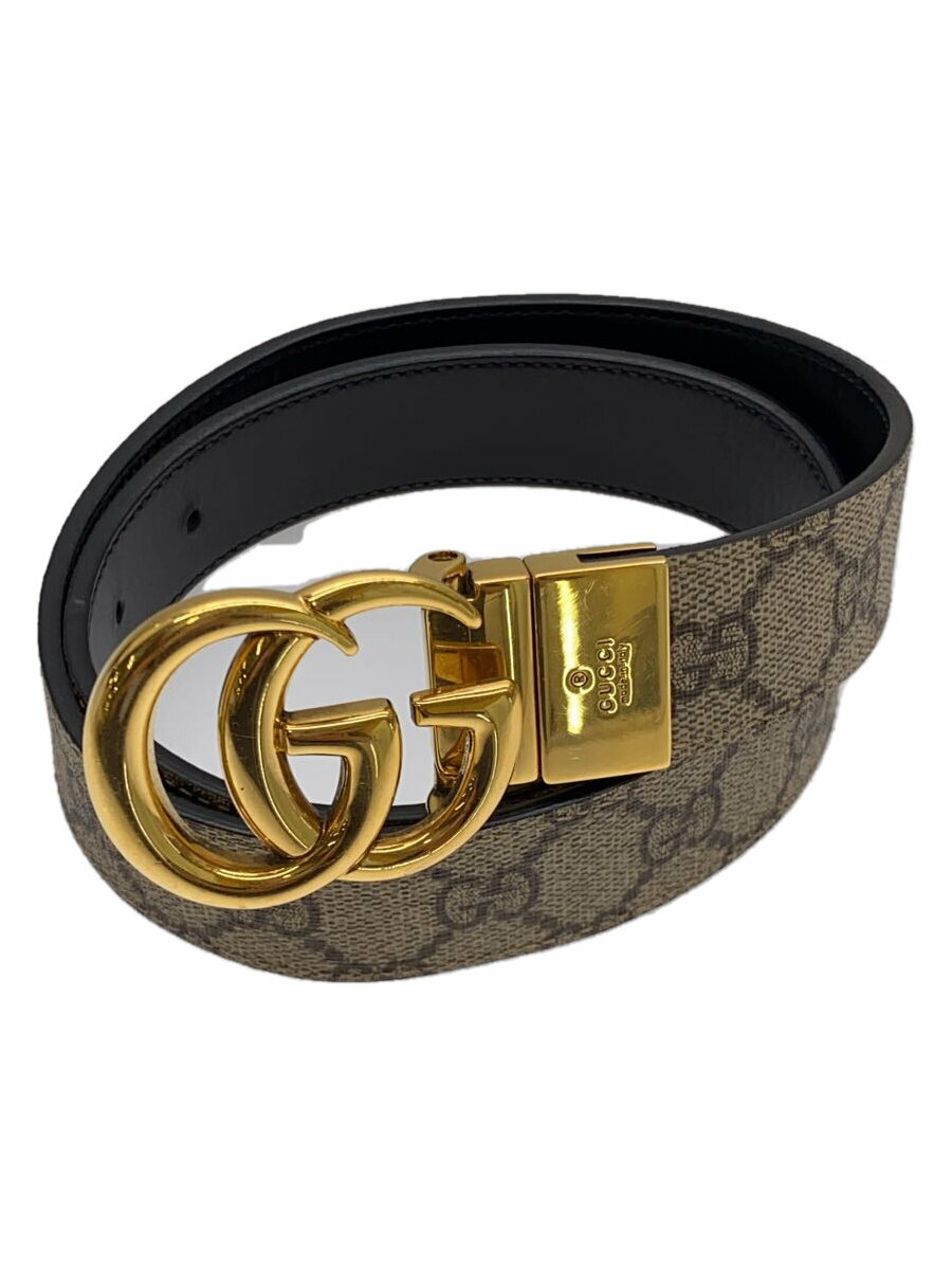 【中古】GUCCI◆ベルト/レザー/ブラウン/総柄/レディース/659417【服飾雑貨他】