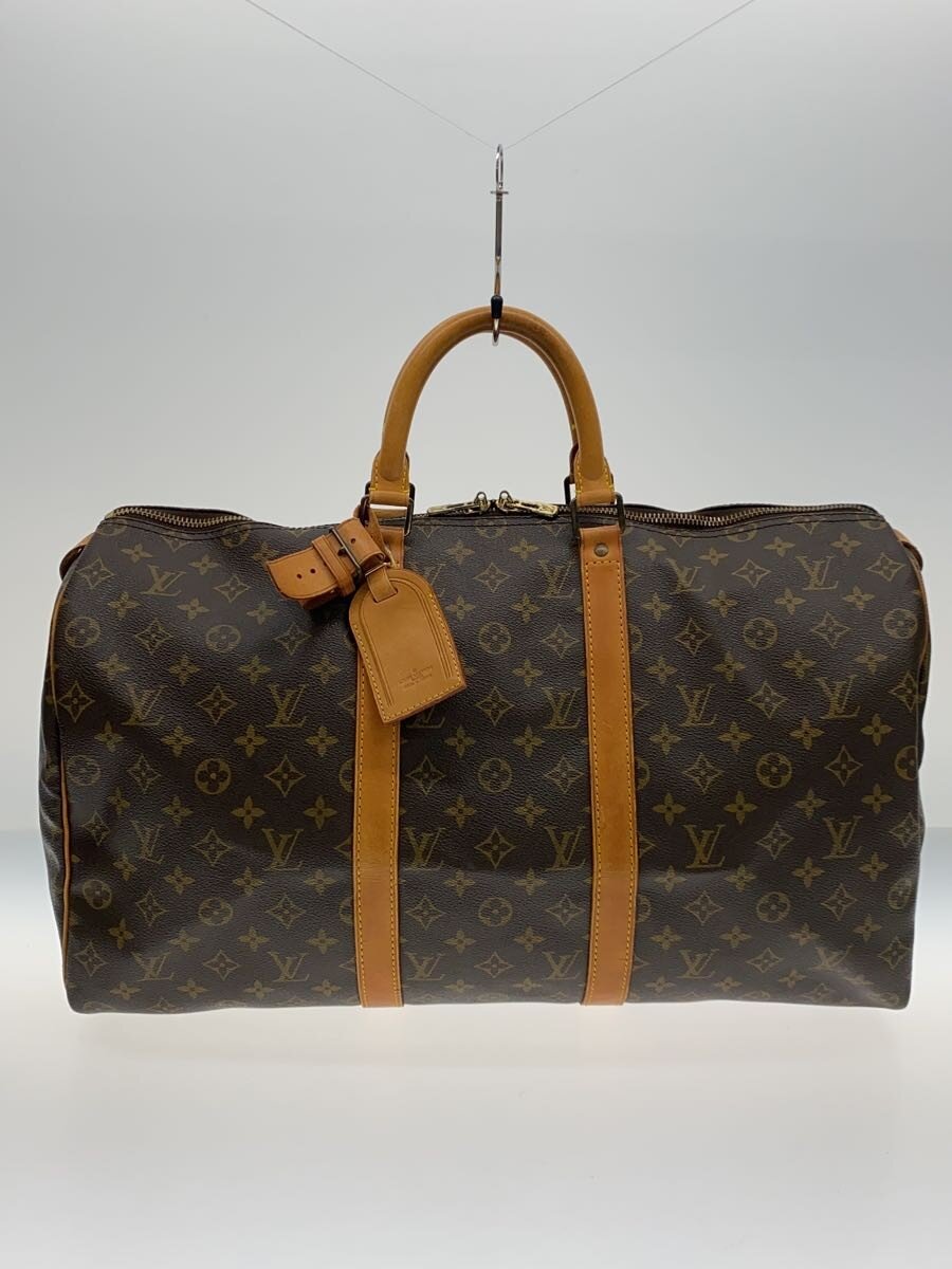 LOUIS VUITTON - 【中古】LOUIS VUITTON◆キーポル55_モノグラム・キャンバス/PVC/BRW/モノグラム【バッグ】