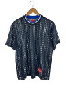 【中古】Supreme◆22SS/Perforated Stripe Warm Up Top/M/ポリエステル/BLK【メンズウェア】