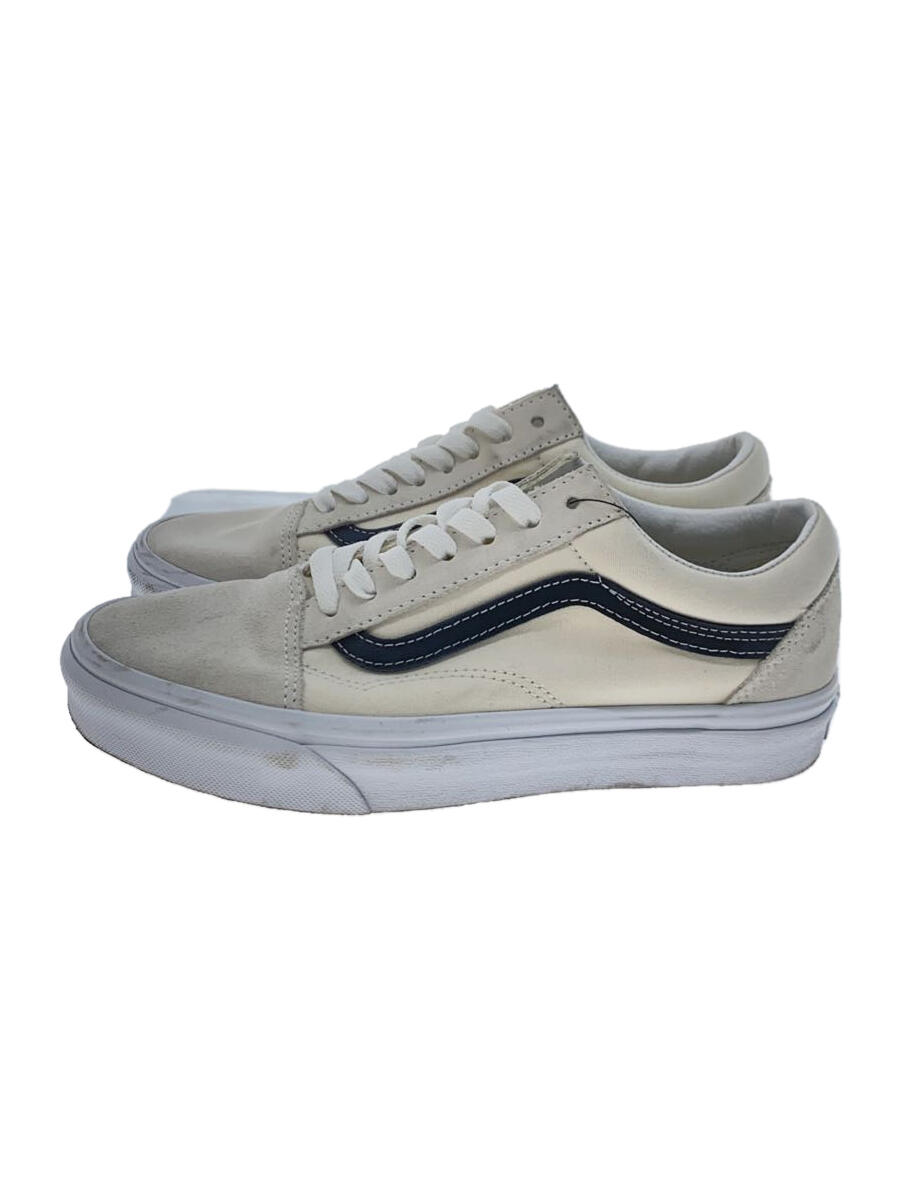 【中古】VANS◆ローカットスニーカー/24cm/WHT/キャンバス/500714【シューズ】