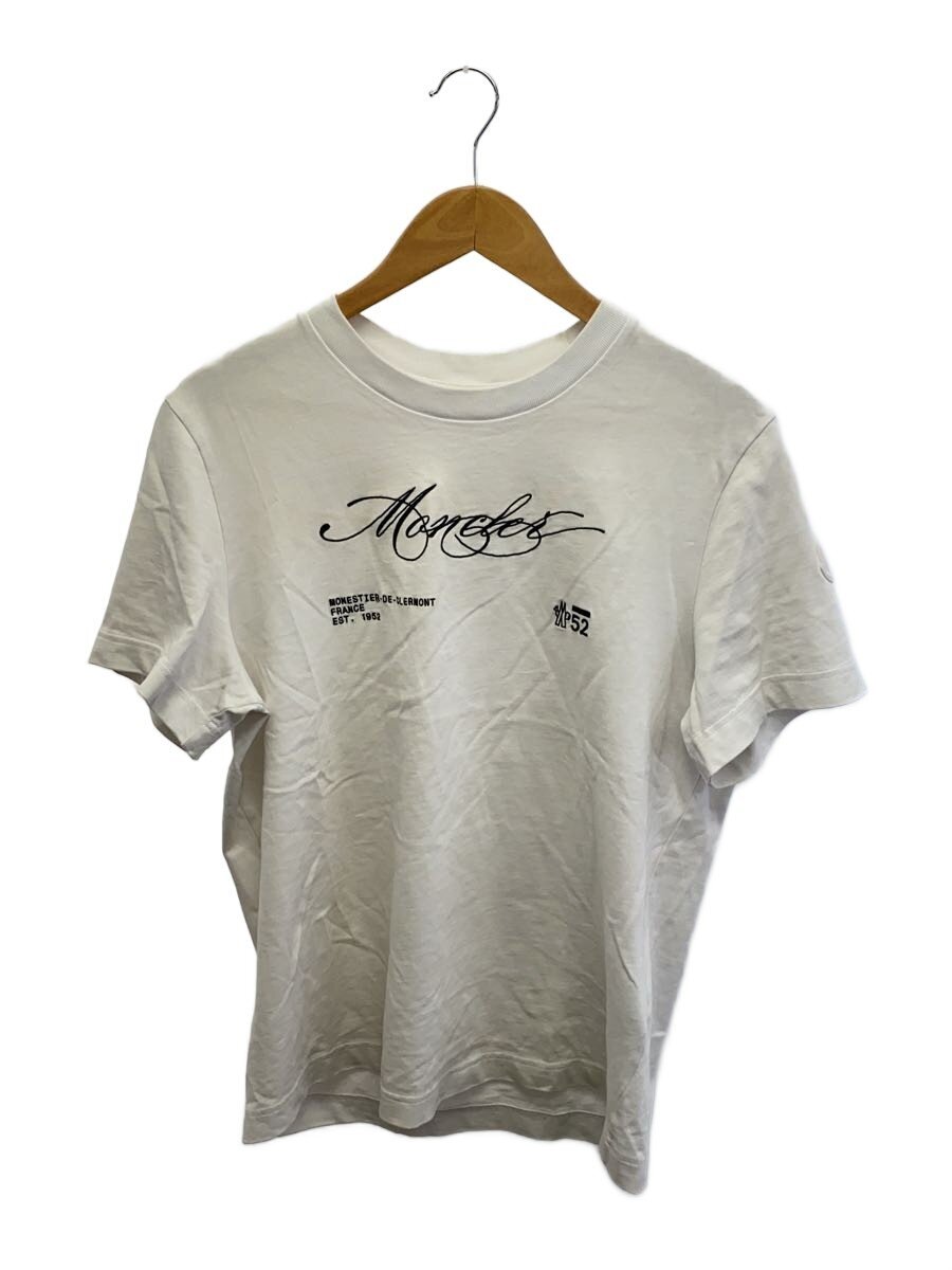 【中古】MONCLER◆Tシャツ/M/コーデュロイ/WHT/K20918C00012 89AUG【メ ...