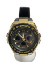 【中古】CASIO◆クォーツ腕時計/アナログ/ラバー/ブラック/ブラック/gst-w300g//【服飾雑貨他】(2)