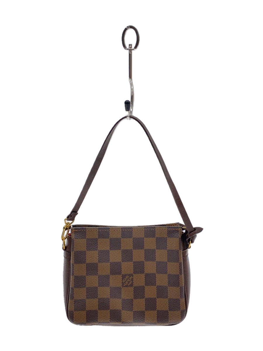 楽天2nd STREET 楽天市場店【中古】LOUIS VUITTON◆トゥールス・メイクアップ_ダミエ・エベヌ_BRW/PVC/BRW/総柄【バッグ】