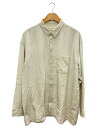 【中古】POLYPLOID◆長袖シャツ/3/レーヨン/BEG/24-C-12/WIDE SHIRT C/シミ有【メンズウェア】