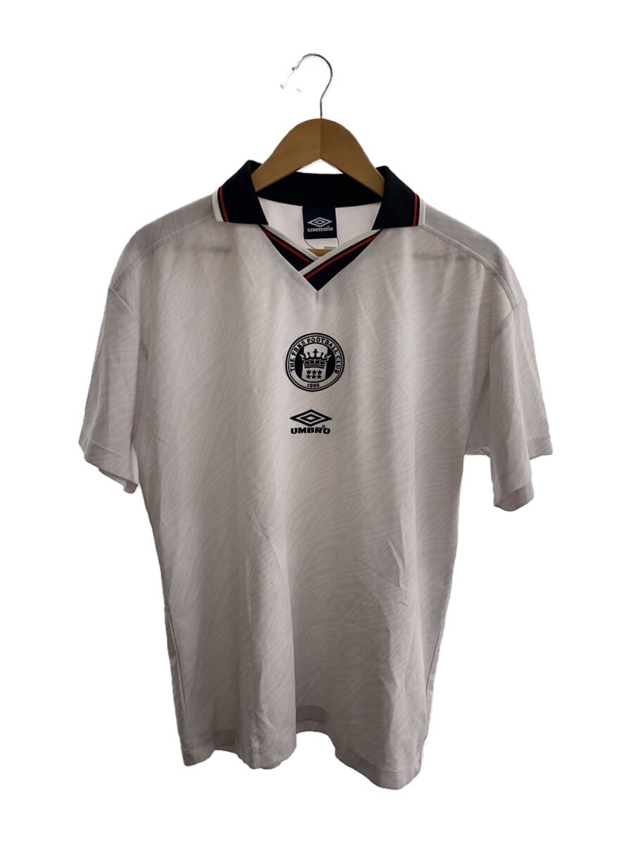 【中古】UMBRO◆ポロシャツ/M/ポリエステル/WHT/1026394400001【メンズウェア】