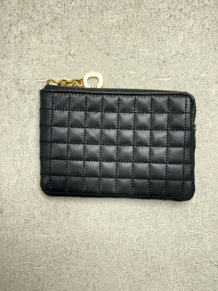 【中古】CELINE◆コインケース/レザー/BLK/レディース【服飾雑貨他】