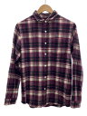 【中古】THE NORTH FACE◆L/S WOOL SHIRT_ロングスリーブ ウールシャツ/M/ウール/BRD【メンズウェア】