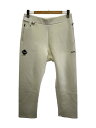 【中古】F.C.R.B.(F.C.Real Bristol)◆TECH SWEAT TEAM FLAT HEM BAGGY PANTS/L/コットン/WHT/F...