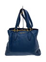 【中古】MIU MIU◆ショルダーバッグ/レザー/ブルー【バッグ】