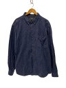 【中古】WOOLRICH WOOLEN MILLS◆長袖シャツ/XXL/コットン/IDG/無地/6109【メンズウェア】