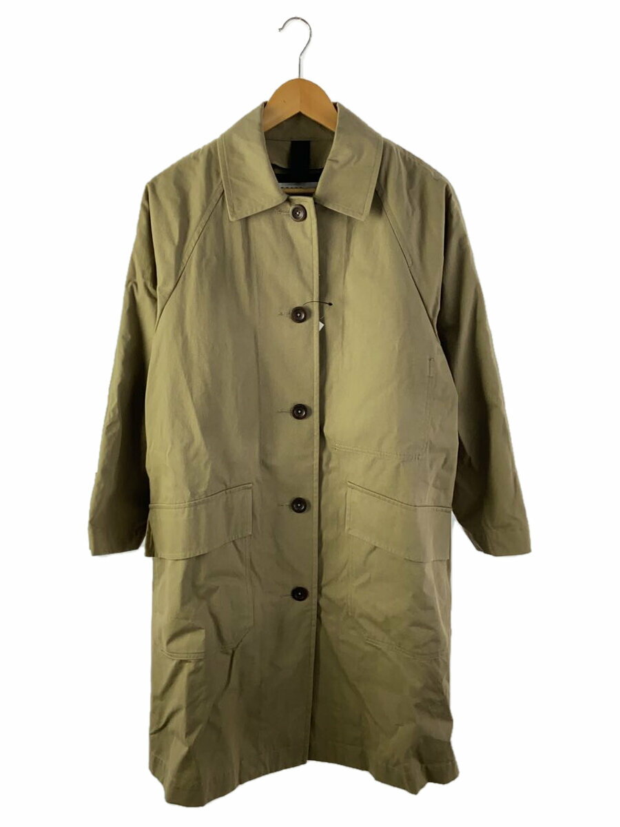 【中古】MHL.◆コットンナイロンツイル ステンカラーコート/1/コットン/BEG/無地/595-3210501/ダウンライナー付【レディースウェア】