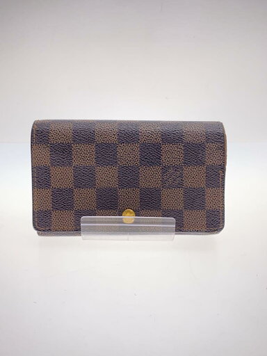 【中古】LOUIS VUITTON◆ポルト・モネ・ビエ・トレゾール_ダミエ・エベヌ_BRW/PVC/BRW/レディース【服飾雑貨他】 【中古】LOUIS VUITTON◆ポルト・モネ・ビエ・トレゾール_ダミエ・エベヌ_BRW/PVC/BRW/レディース【服飾雑貨他】