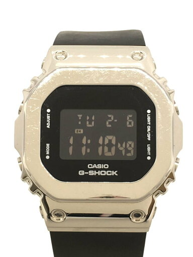 【中古】CASIO◆クォーツ腕時計_G-SHOCK/デジタル/ラバー/SLV/BLK//【服飾雑貨他】 【中古】CASIO◆クォーツ腕時計_G-SHOCK/デジタル/ラバー/SLV/BLK//【服飾雑貨他】