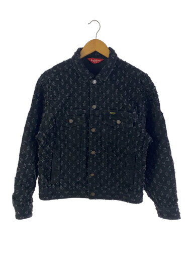 【中古】Supreme◆GHOLE PUNCH DENIM TRUCKER JACKET/ジャン/S/コットン/BLK【メンズウェア】 【中古】Supreme◆GHOLE PUNCH DENIM TRUCKER JACKET/ジャン/S/コットン/BLK【メンズウェア】