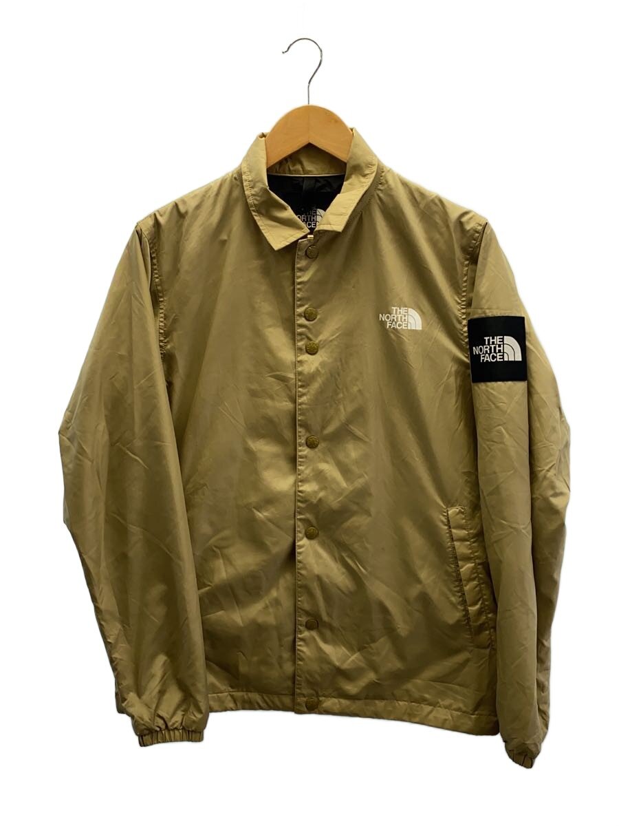 【中古】THE NORTH FACE◆THE COACH JACKET_ザ コーチジャケット/M/ナイロン/BEG/無地【メンズウェア】