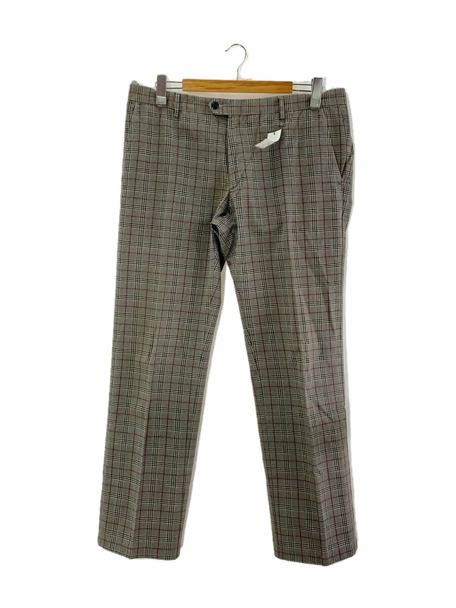 【中古】C.P.COMPANY◆ボトム/54/コットン/BRW/チェック/陰部ヨゴレ【メンズウェア】