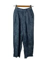 【中古】H BEAUTY&YOUTH◆RAYON CORDUROY TUCK PANTS/ボトム/S/レーヨン/ブルー/無地【レディースウェア】