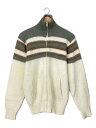 【中古】sears◆カーディガン(厚手)/L/ウール/WHT【メンズウェア】