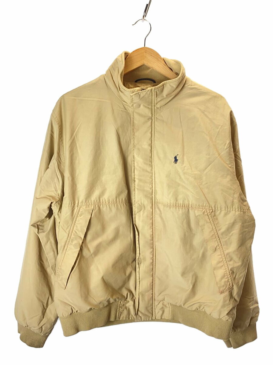 【中古】POLO RALPH LAUREN◆ブルゾン/L/コットン/BEG【メンズウェア】