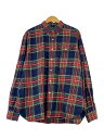 【中古】POLO RALPH LAUREN◆長袖シャツ/フラップポケット/マチ付き/XL/コットン/マルチカラー/チェック【メンズウェア】