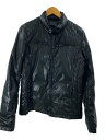 【中古】cookjeans/ダウンジャケット/--/ポリエステル/BLK/無地【メンズウェア】