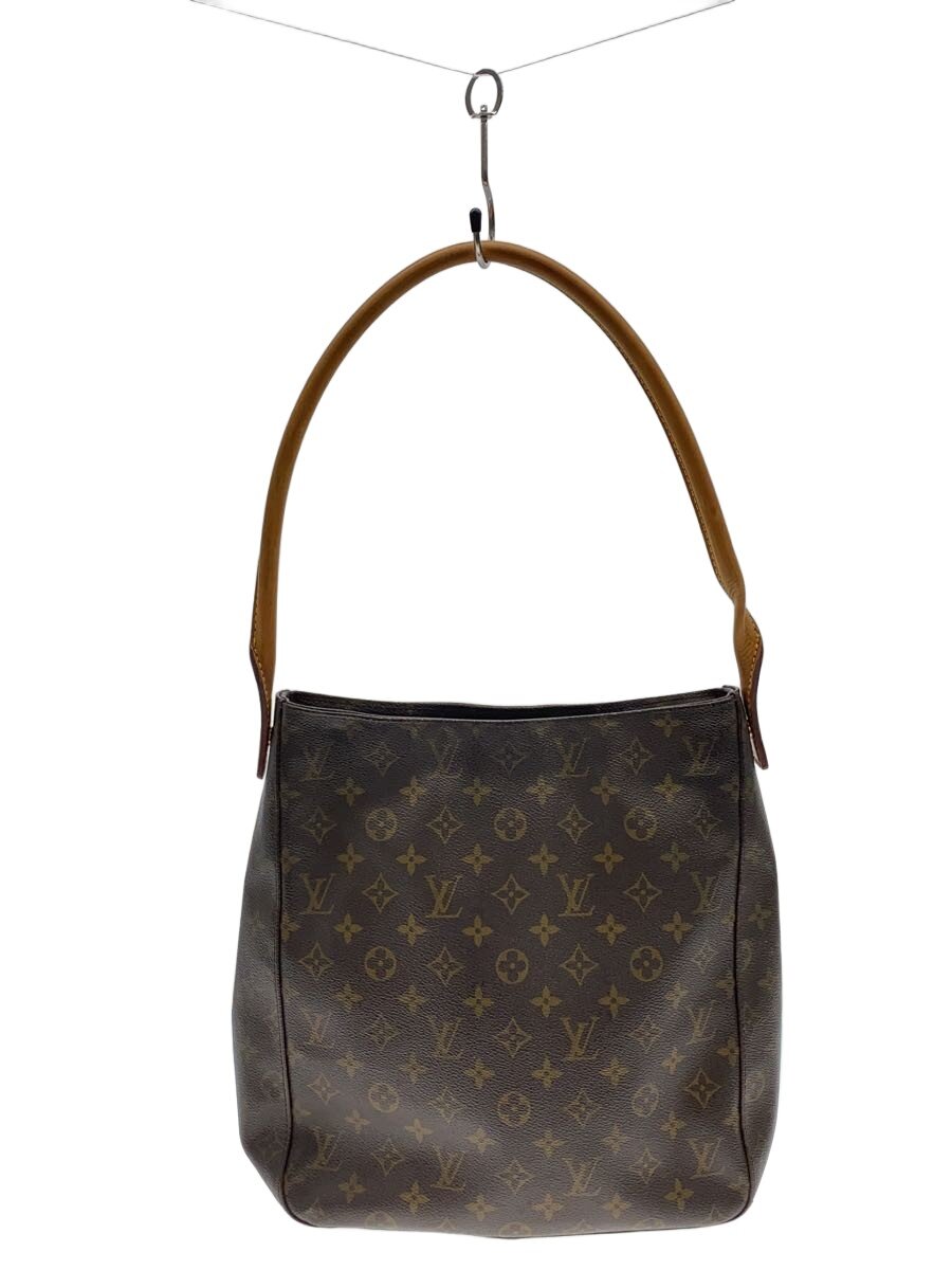 LOUIS VUITTON◆ルーピングGM_モノグラム・キャンバス/PVC/BRW/総柄