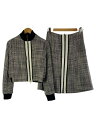 【中古】DOROTHEE SCHUMACHER◆セットアップ/1/ウール/BLK/チェック【レディースウェア】