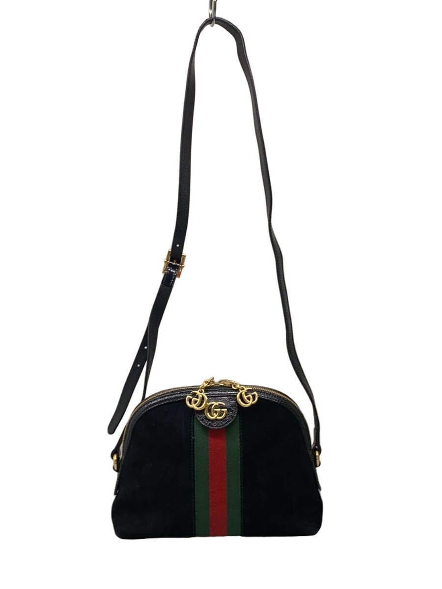 【中古】GUCCI◆ショルダーバッグ_オフィディア_ヌバックレザー/スウェード/BLK//【...