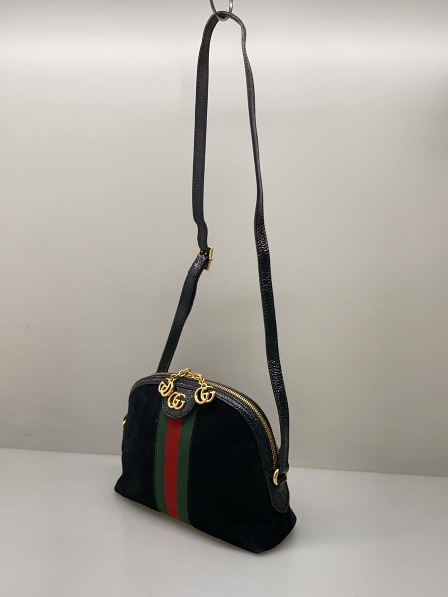 【中古】GUCCI◆ショルダーバッグ_オフィディア_ヌバックレザー/スウェード/BLK//【...
