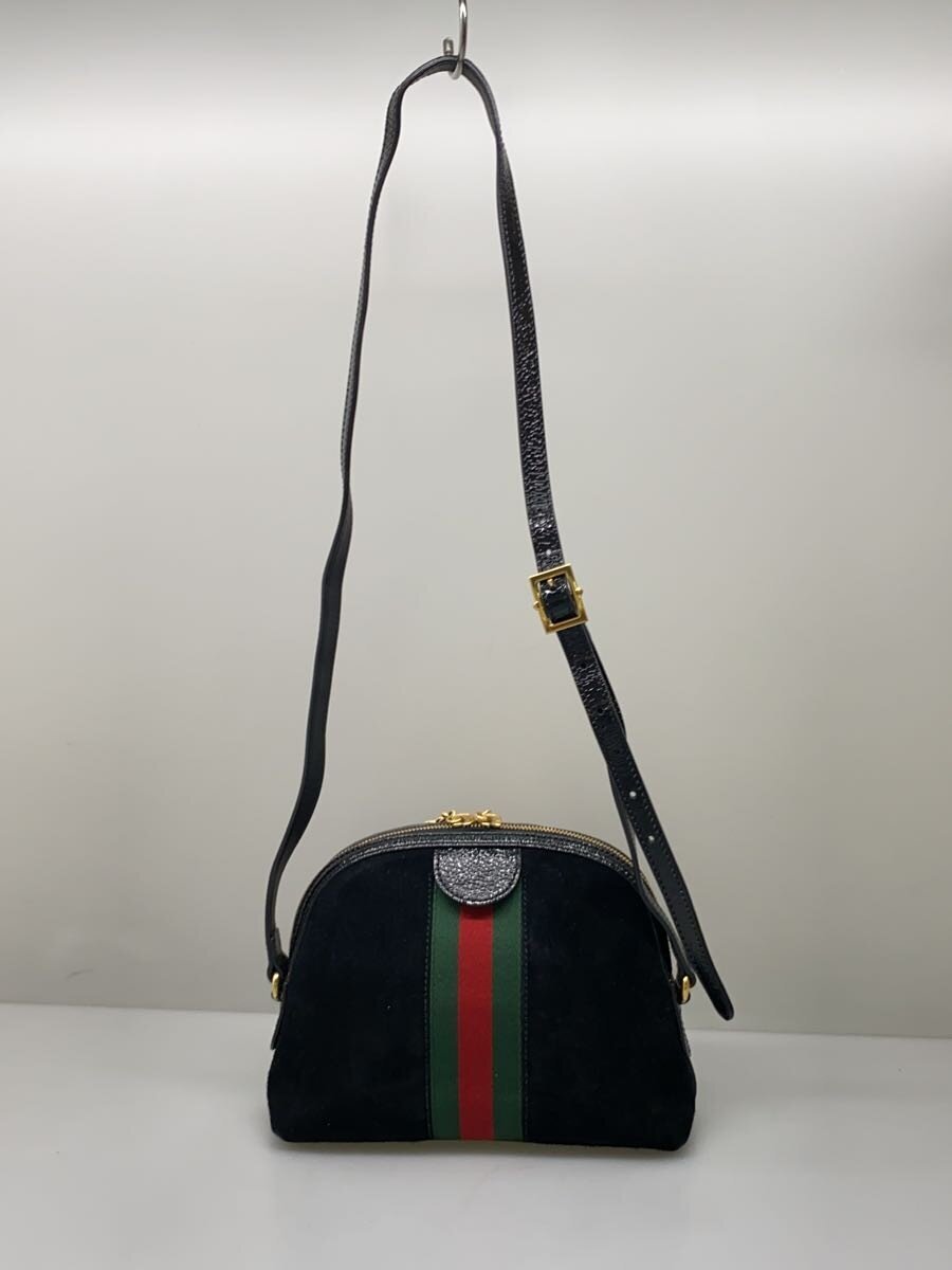 【中古】GUCCI◆ショルダーバッグ_オフィディア_ヌバックレザー/スウェード/BLK//【...